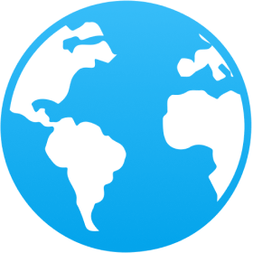 Simplified world map illustration