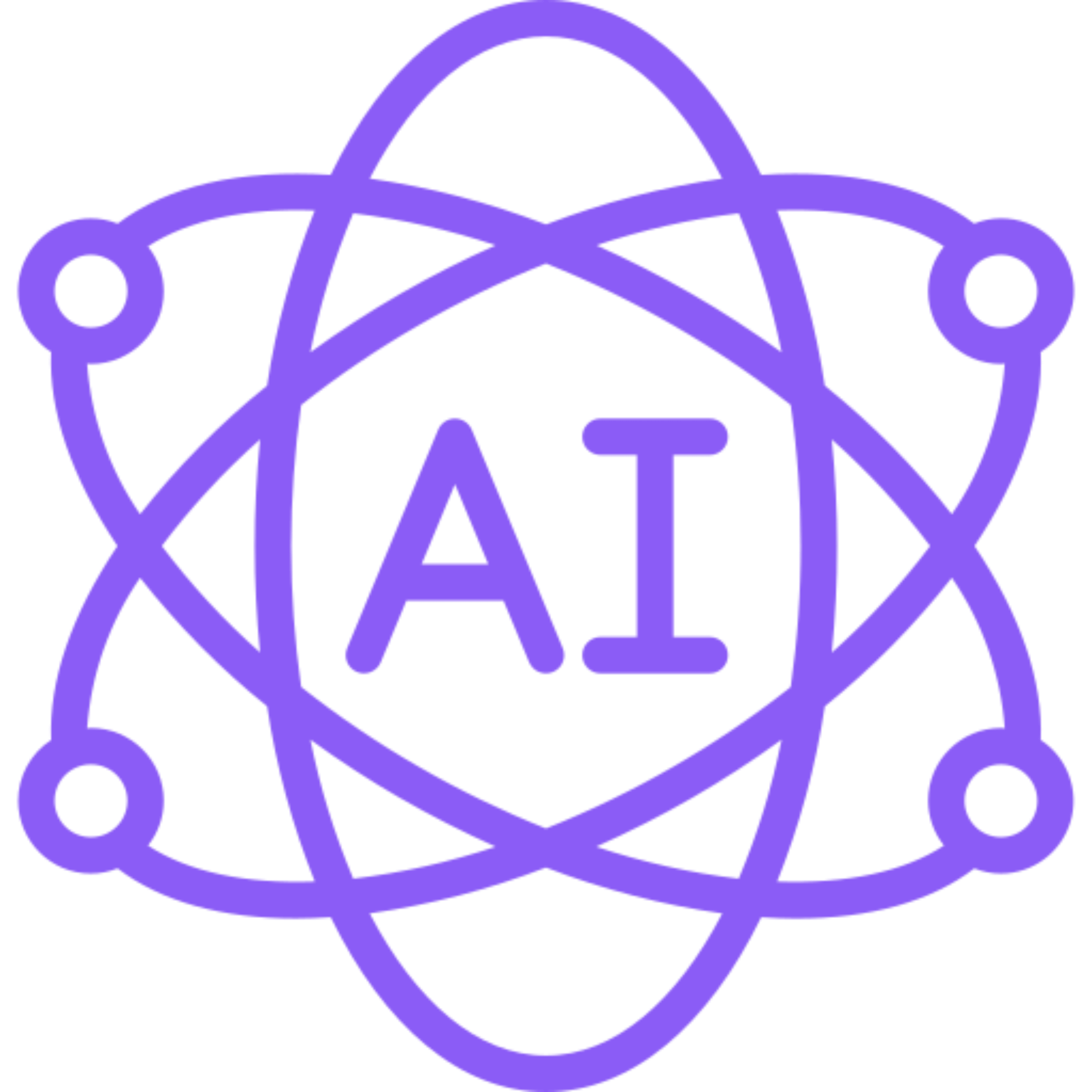 AI symbol with atomic structure