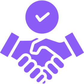 Handshake and checkmark icon