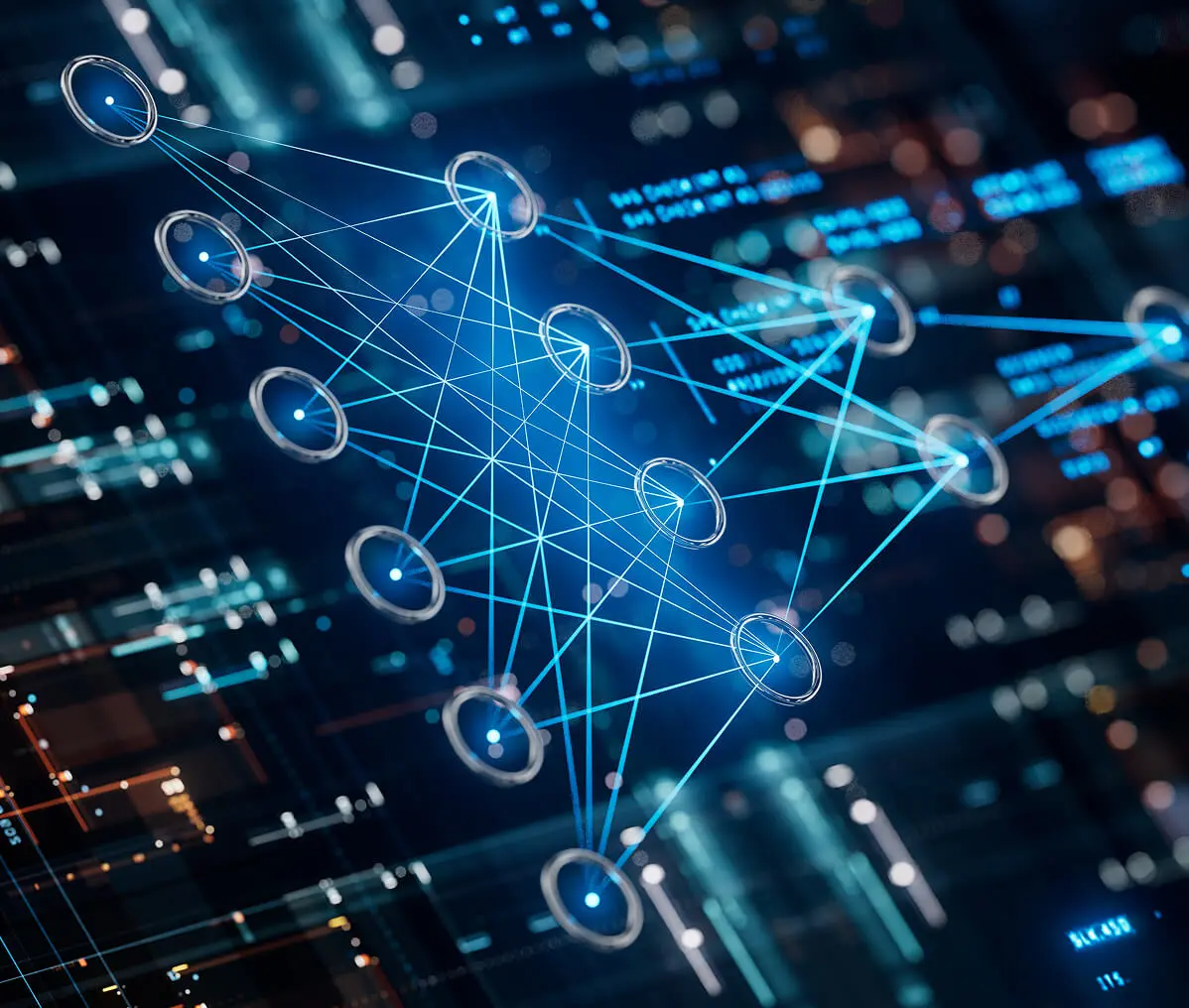 Abstract digital network visualization