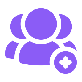 Purple user group icon
